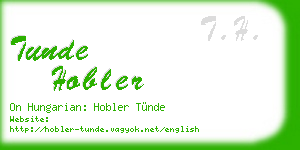 tunde hobler business card